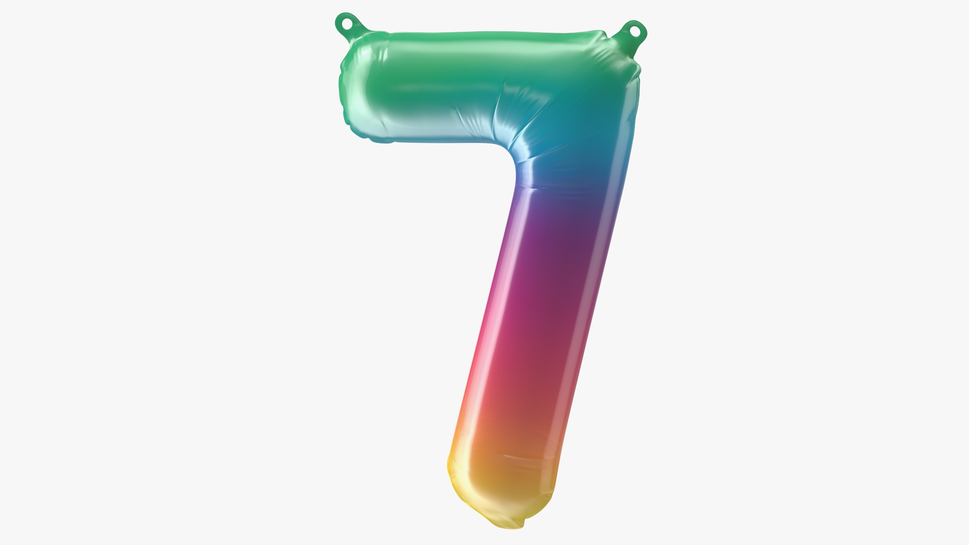 3D model Balloon Numbers 7 Rainbow