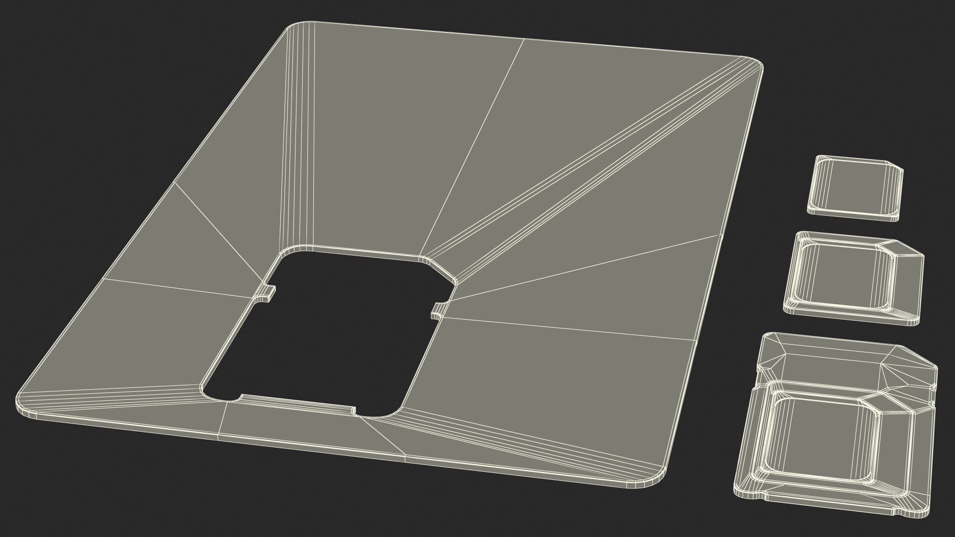 Sim Card Types Blue 3D model