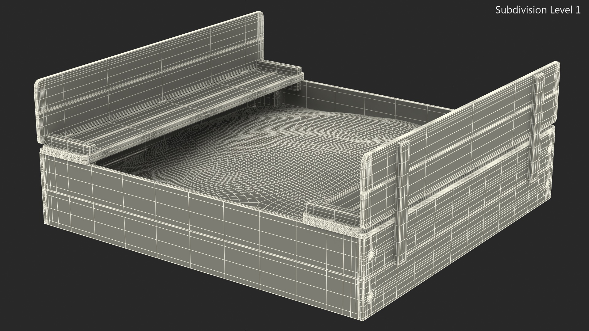 3D Wooden Sandpit with Bench Seats