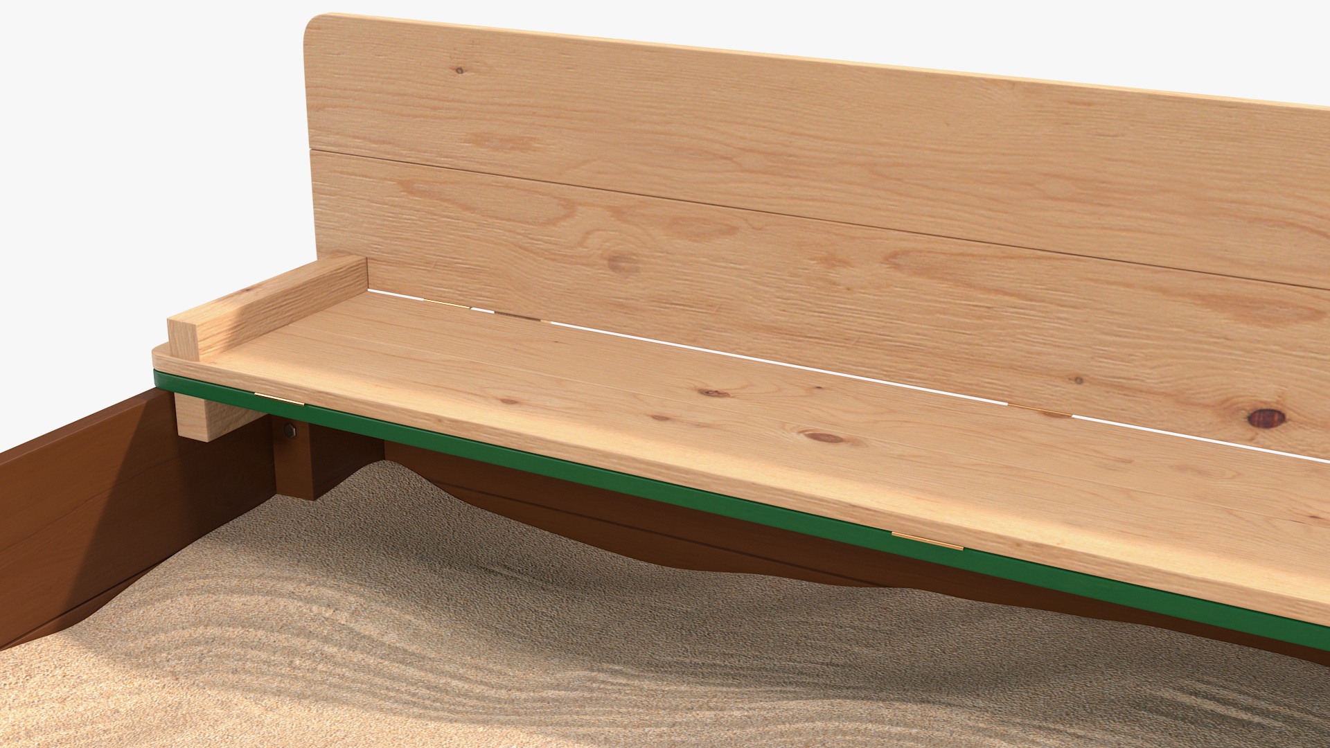3D Wooden Sandpit with Bench Seats