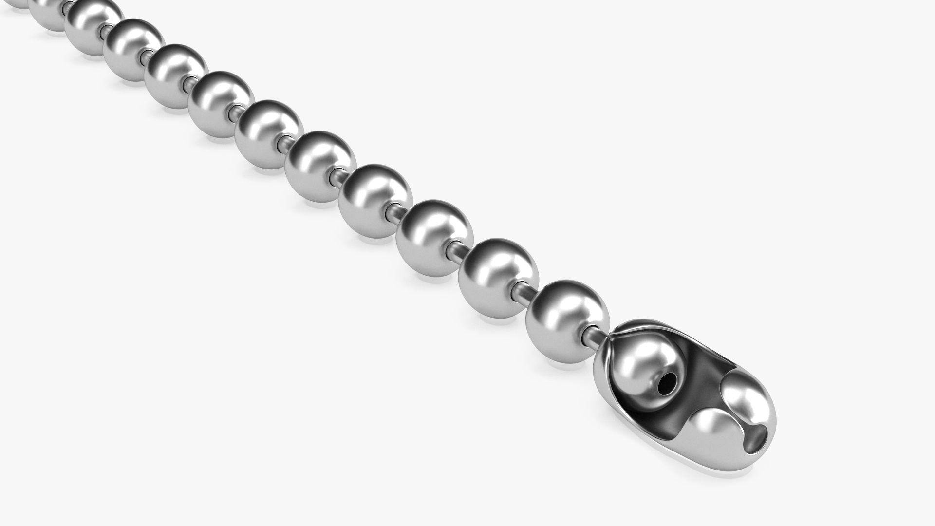 3D model Bead Jewelry Silver Chain
