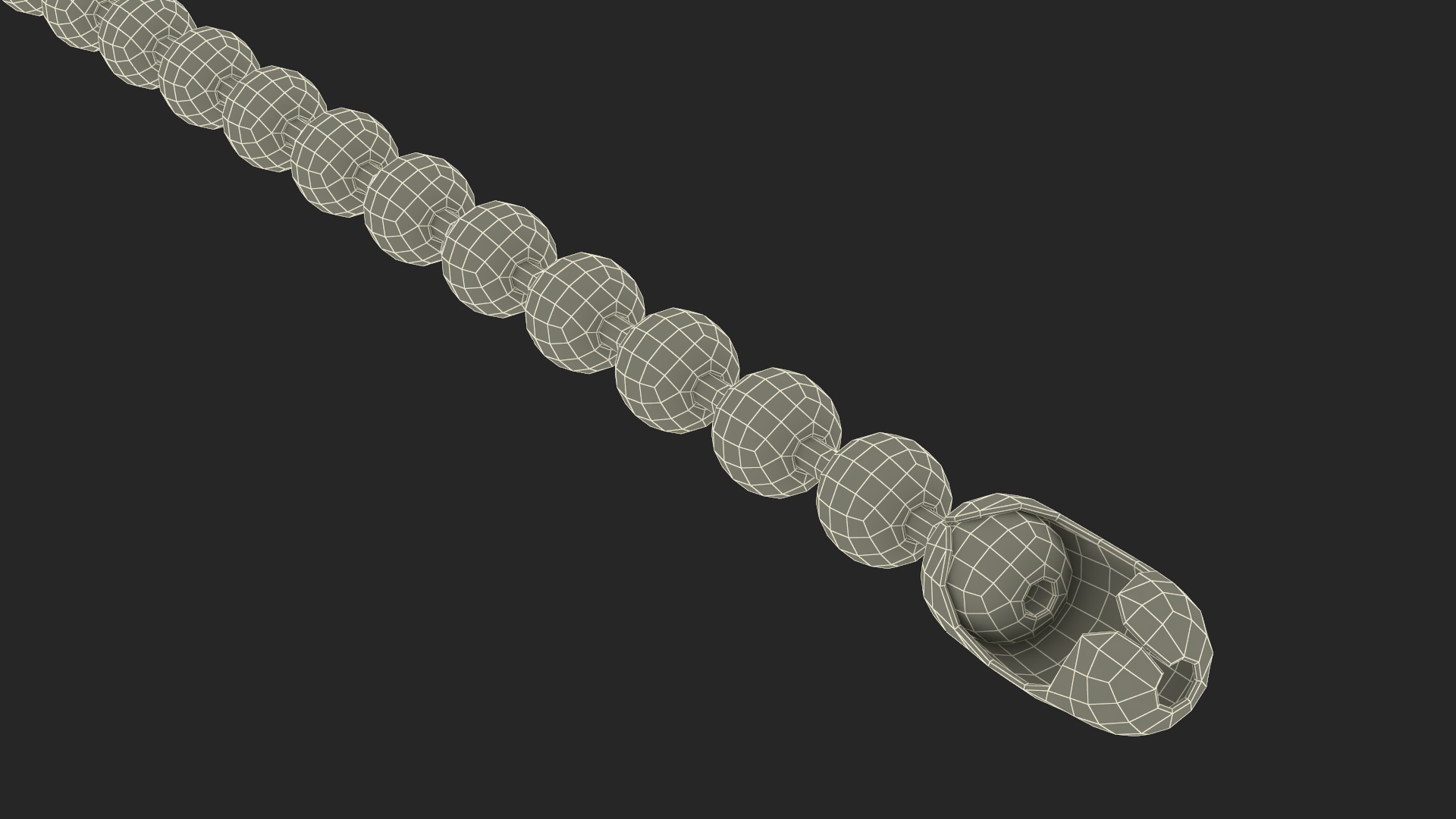 3D model Bead Jewelry Silver Chain