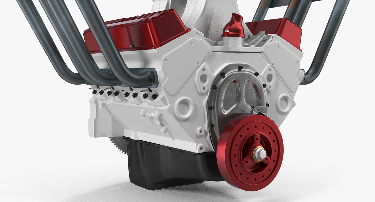 Hot Rod V8 Engine 3D