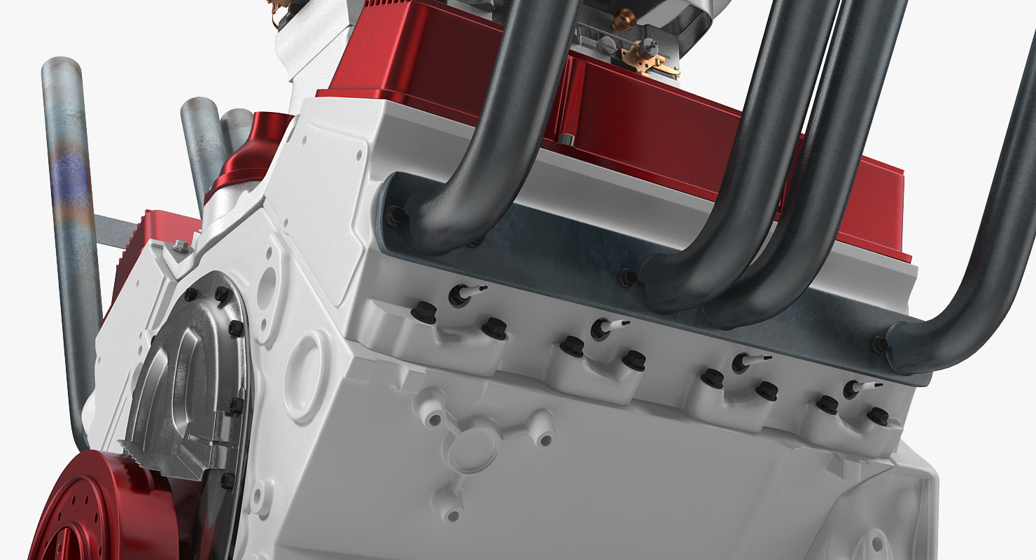 Hot Rod V8 Engine 3D