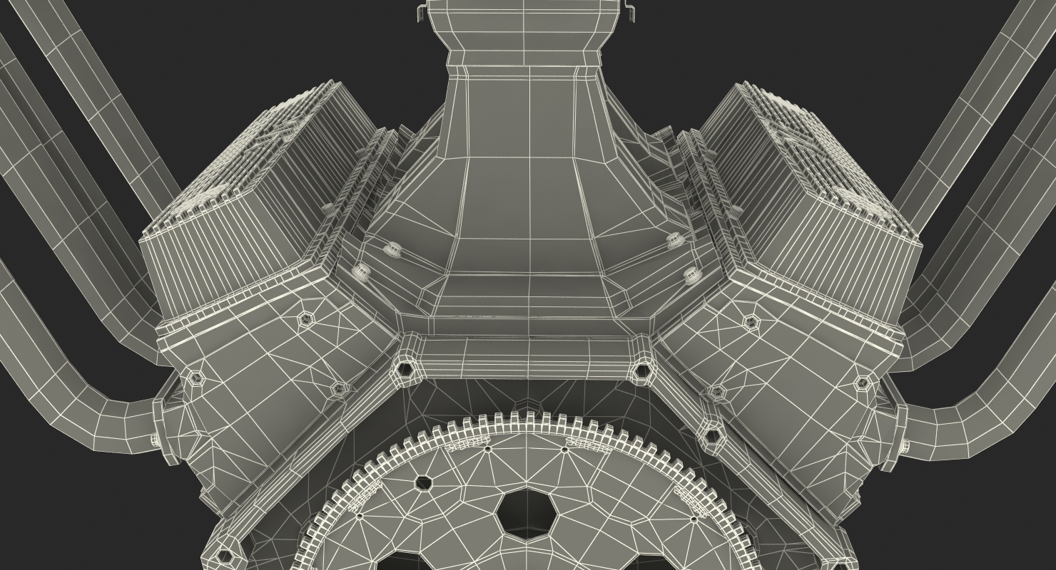 Hot Rod V8 Engine 3D