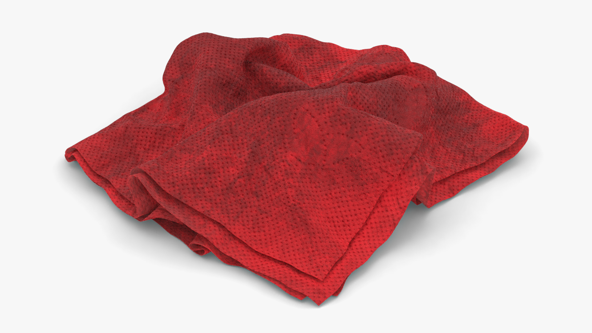 3D model Napkin Crumpled Unfolded Dirty