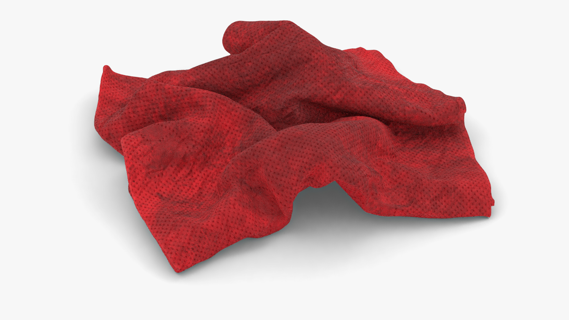 3D model Napkin Crumpled Unfolded Dirty