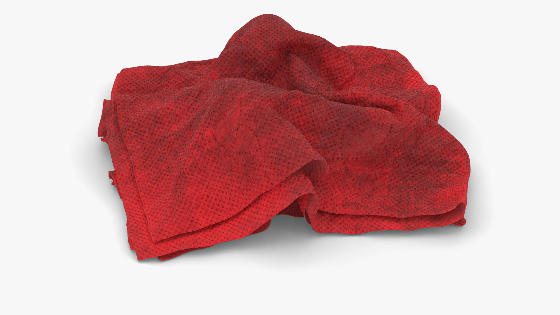 3D model Napkin Crumpled Unfolded Dirty