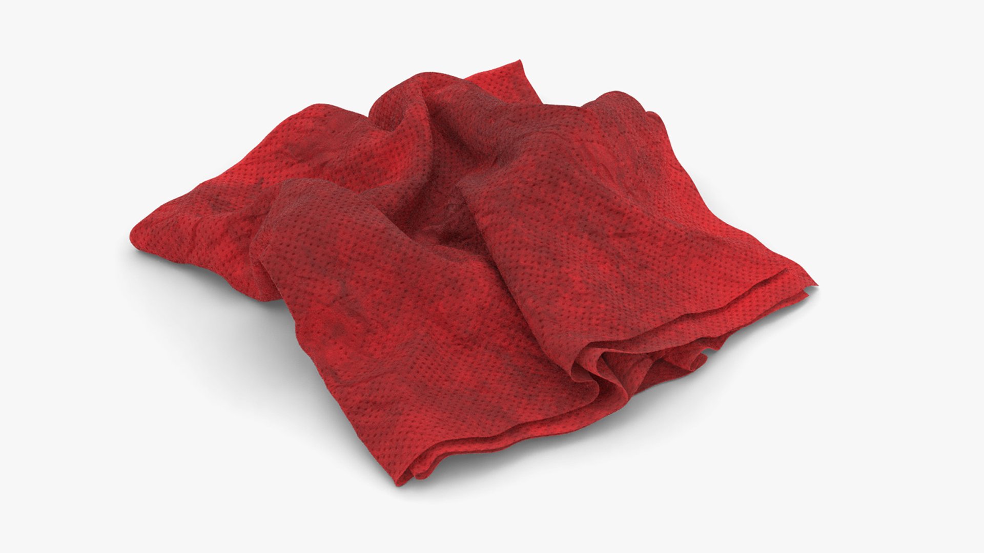 3D model Napkin Crumpled Unfolded Dirty