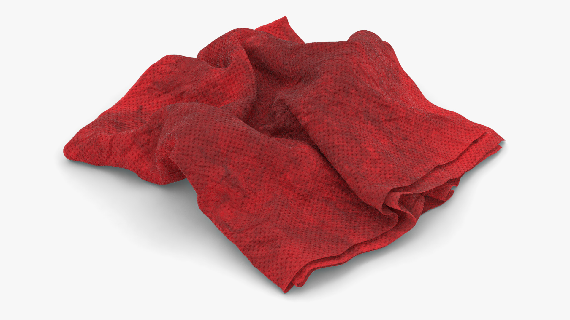 3D model Napkin Crumpled Unfolded Dirty