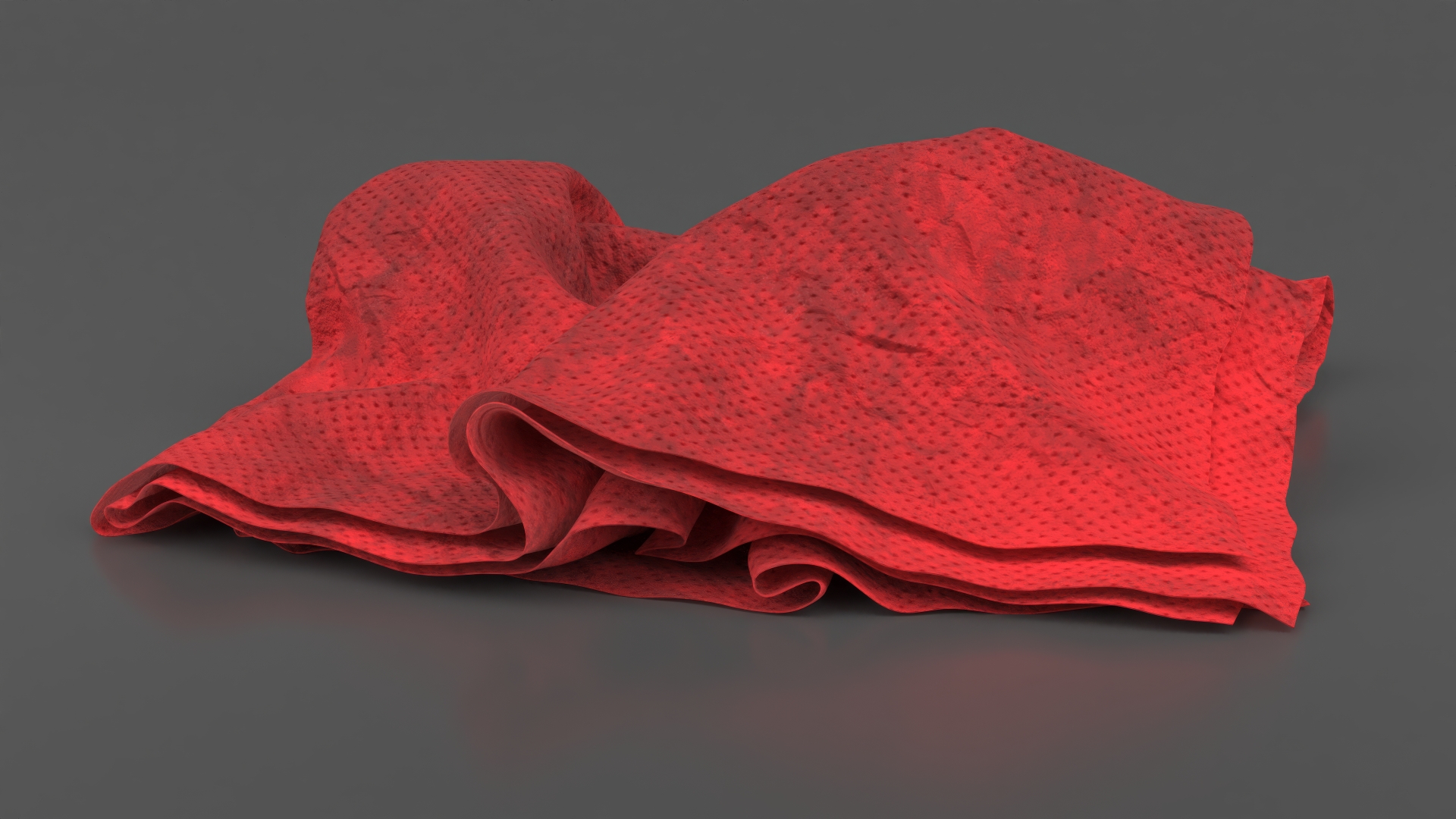 3D model Napkin Crumpled Unfolded Dirty