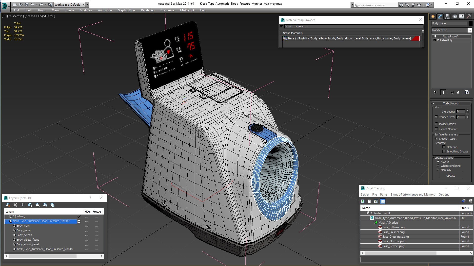3D Kiosk Type Automatic Blood Pressure Monitor model