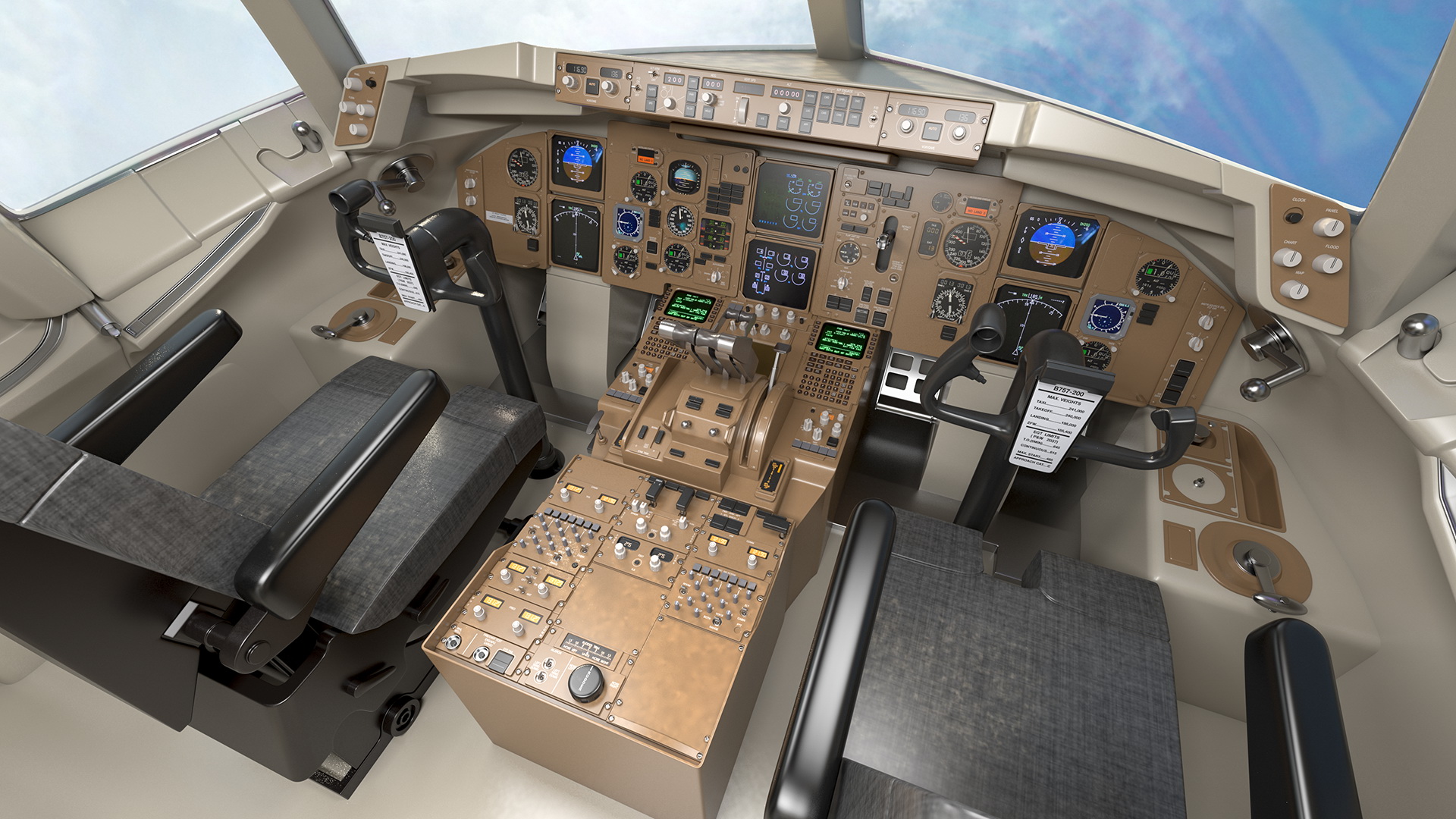 3D Boeing 757 200 Flight Deck