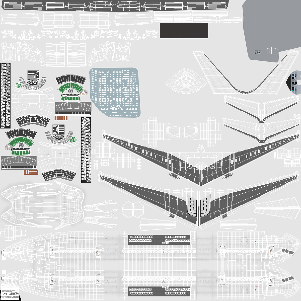 3D Boeing 757 200 Flight Deck