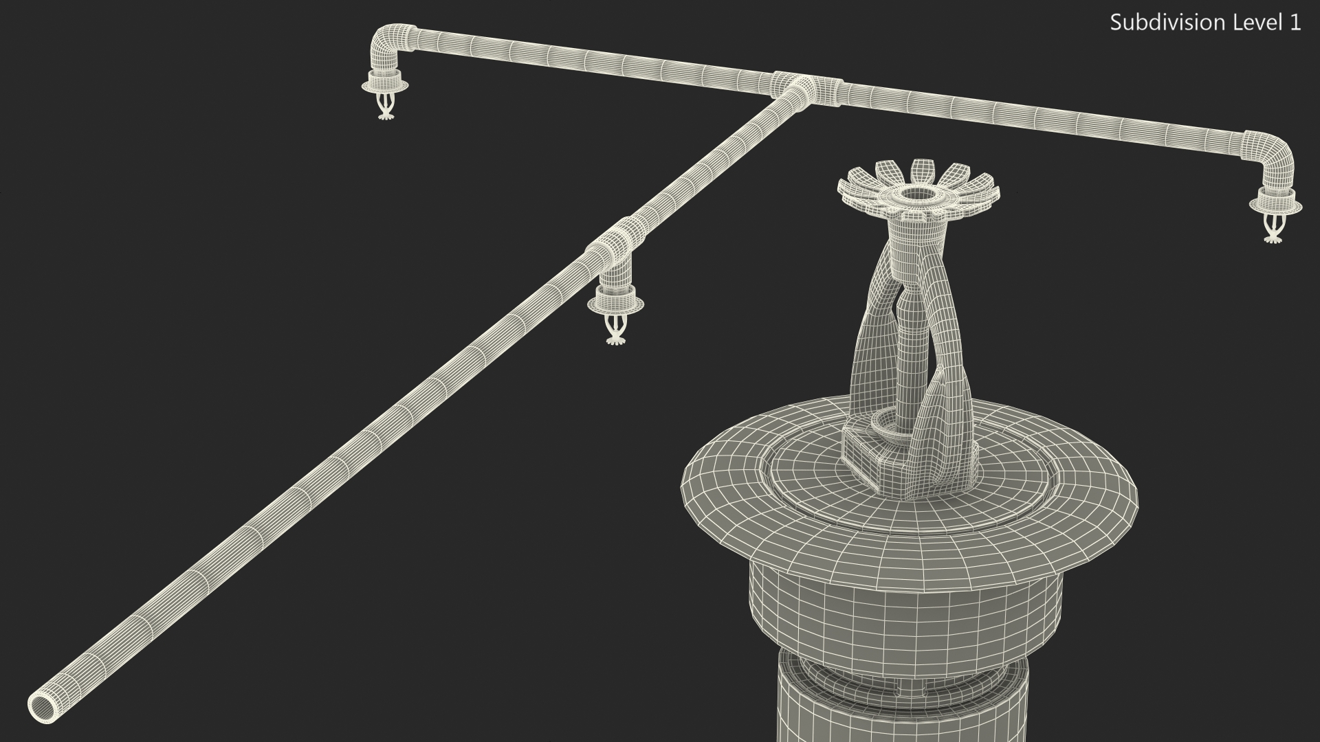 3D Fire Sprinkler System