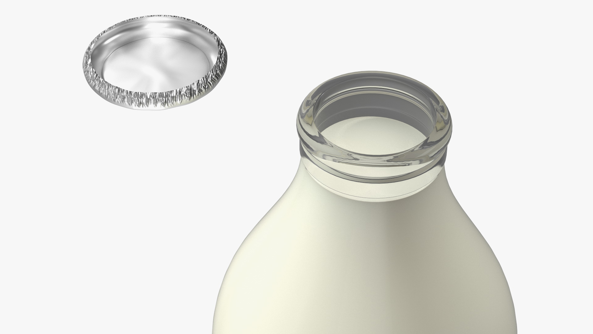 Whole Milk Bottles with Foil Top in Carrying Case 3D model