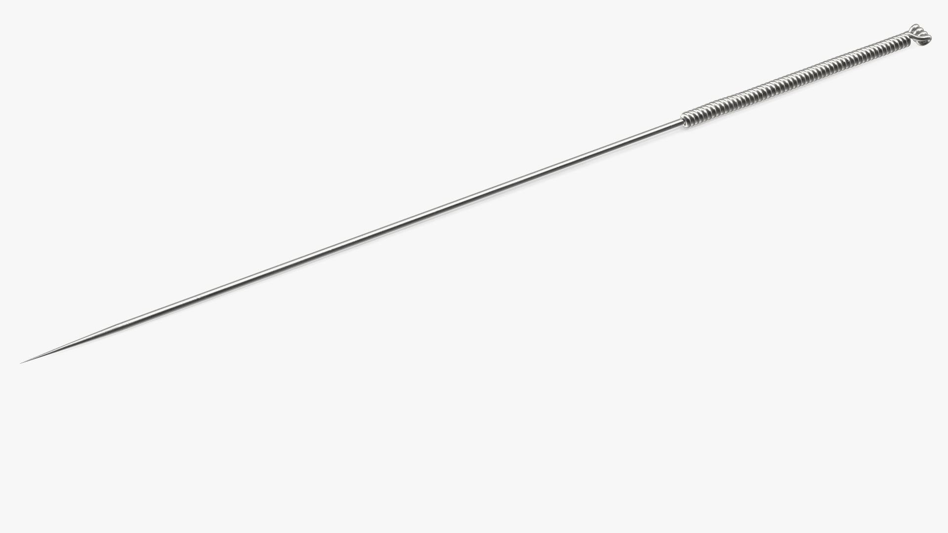 3D model Long Acupuncture Needle Silver