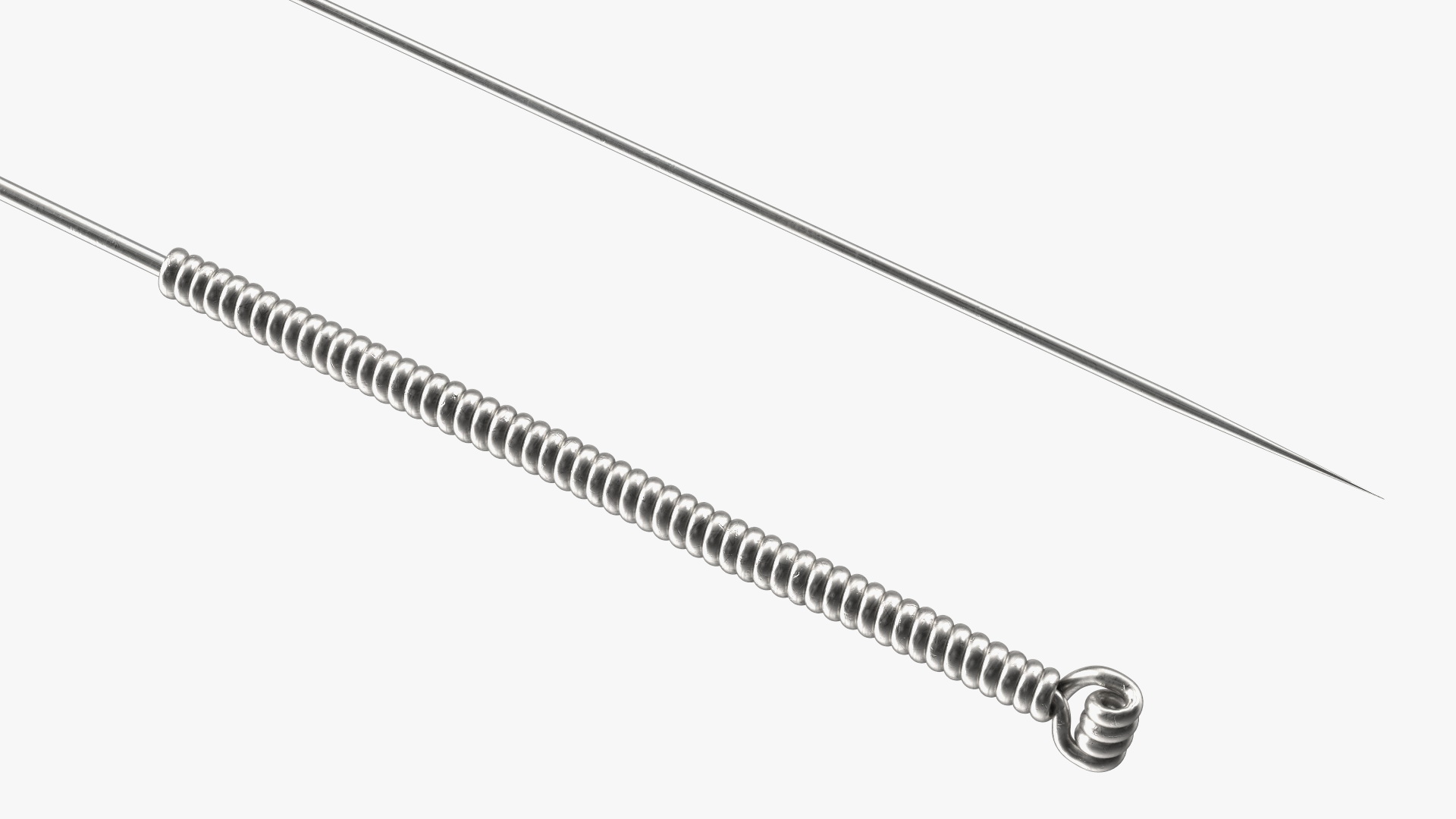 3D model Long Acupuncture Needle Silver
