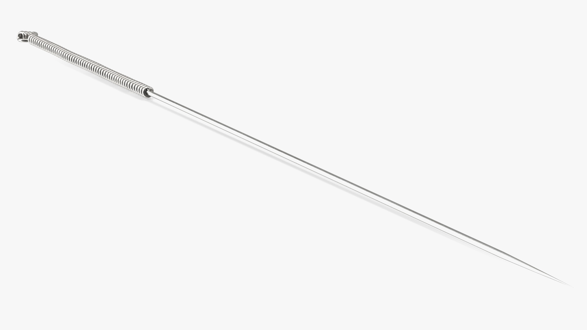 3D model Long Acupuncture Needle Silver