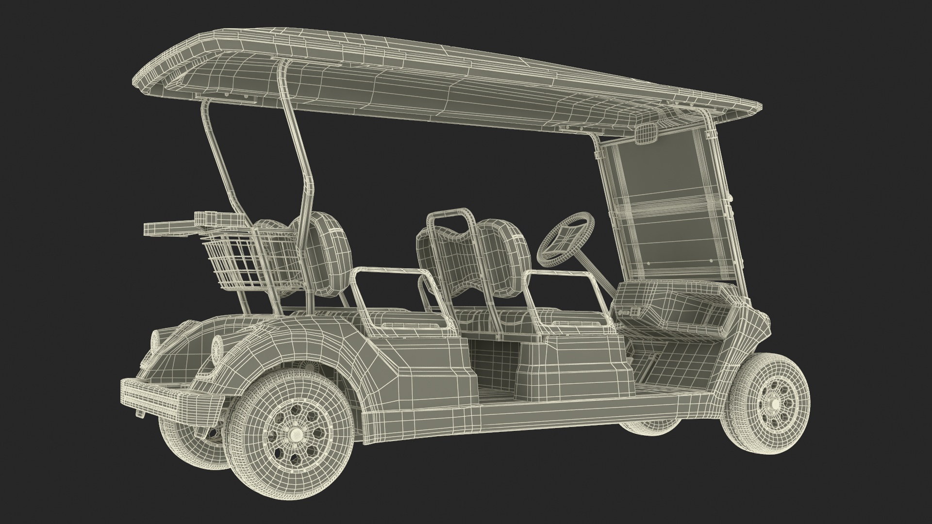 3D Four Seat Electric Car Yamaha Red model