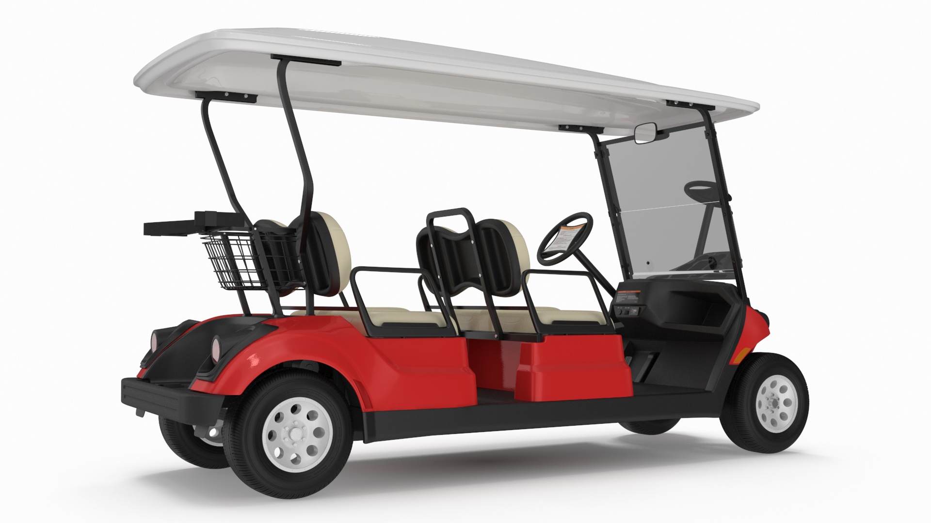 3D Four Seat Electric Car Yamaha Red model