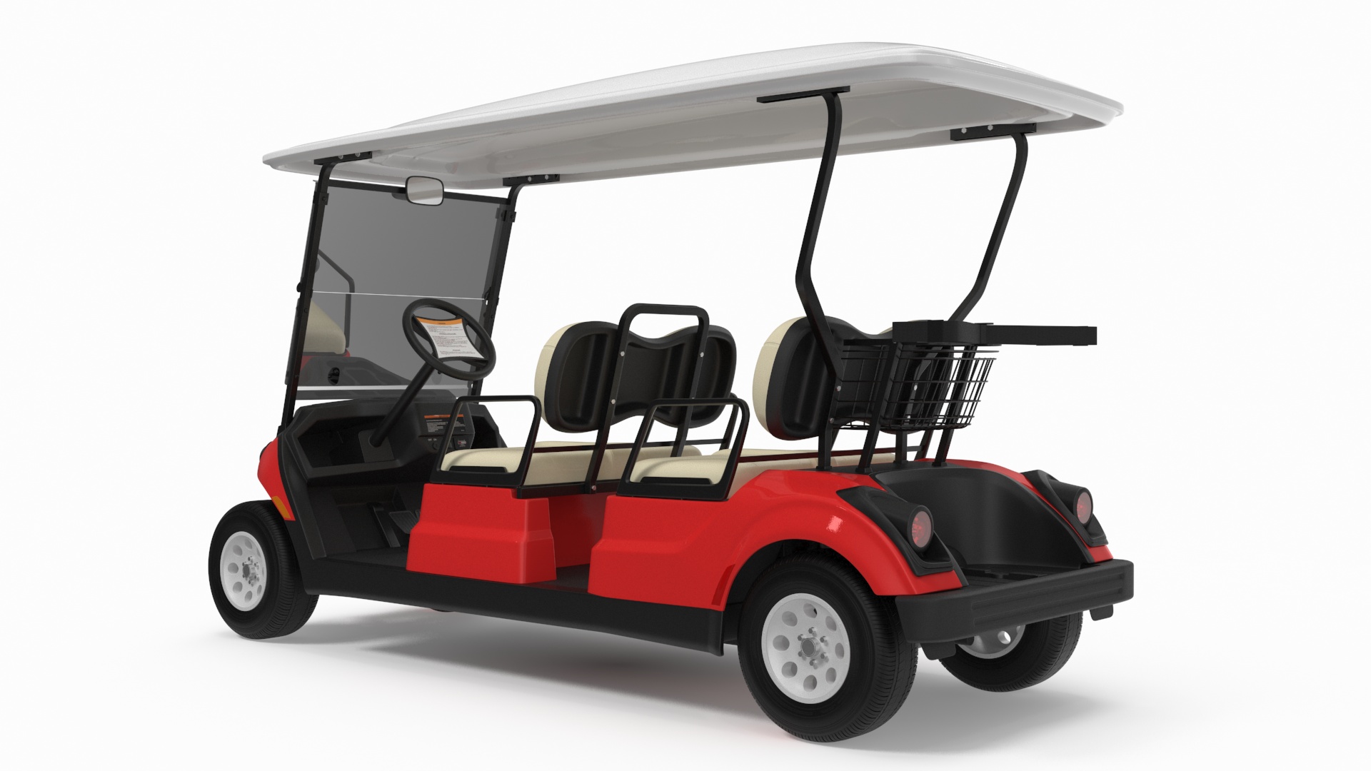 3D Four Seat Electric Car Yamaha Red model