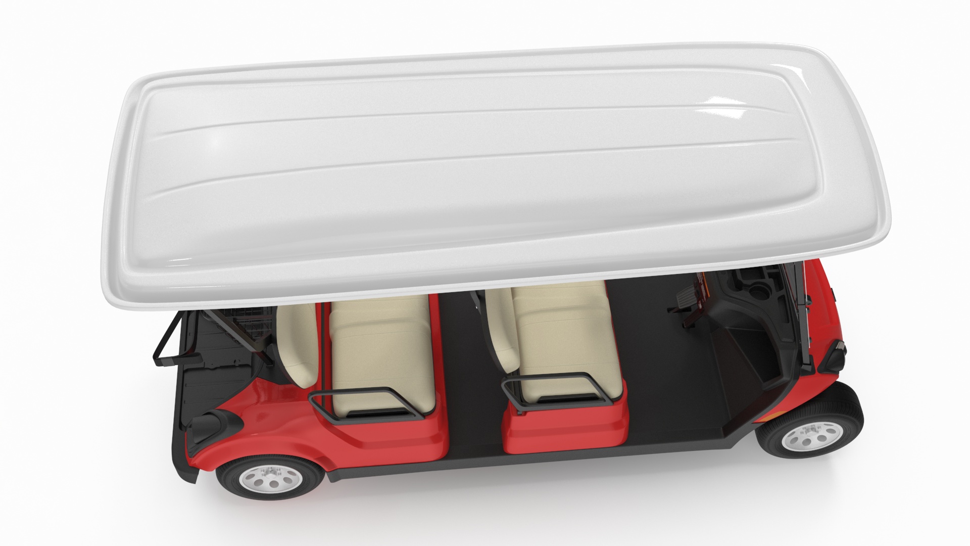 3D Four Seat Electric Car Yamaha Red model