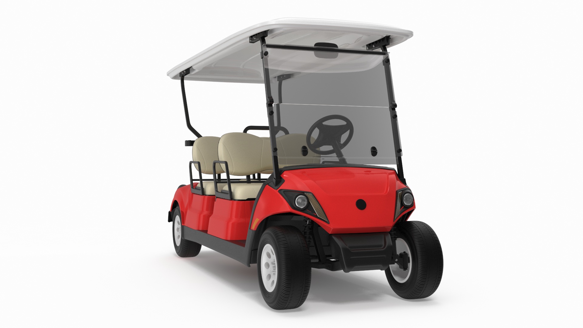 3D Four Seat Electric Car Yamaha Red model