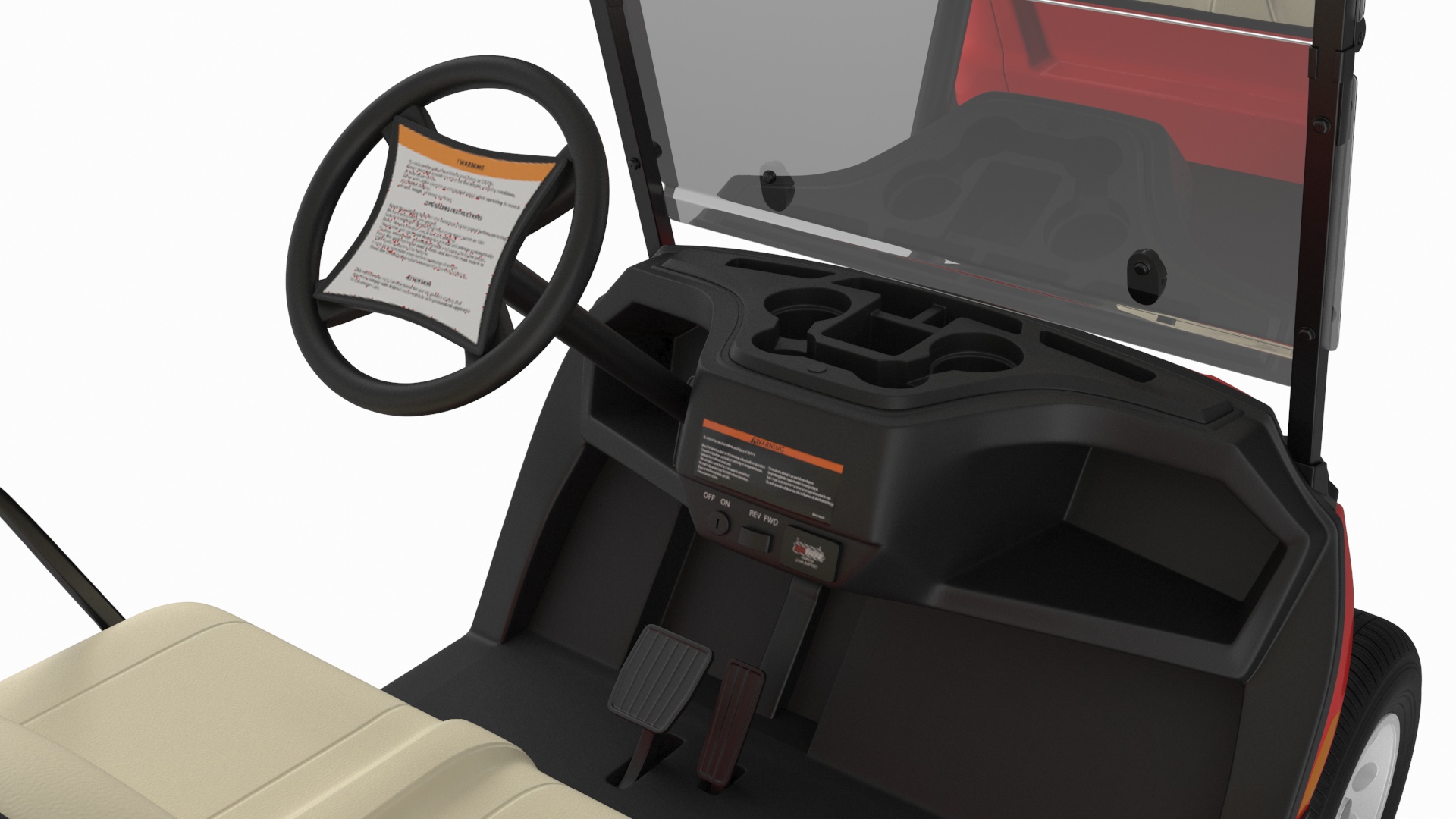 3D Four Seat Electric Car Yamaha Red model