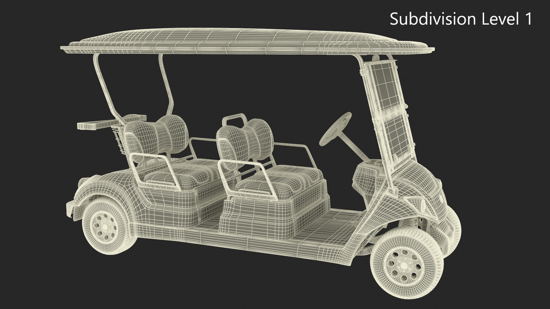3D Four Seat Electric Car Yamaha Red model