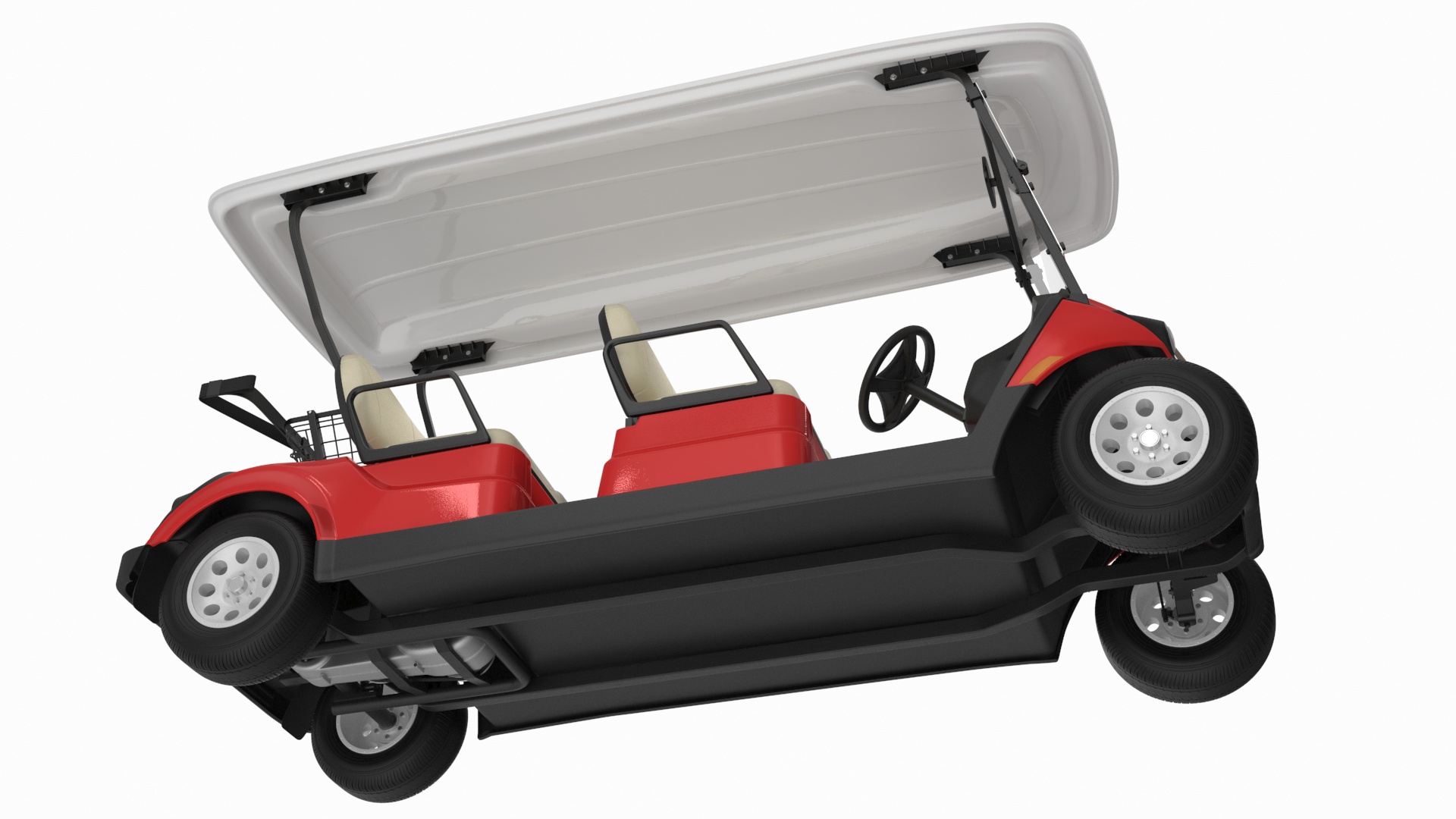 3D Four Seat Electric Car Yamaha Red model