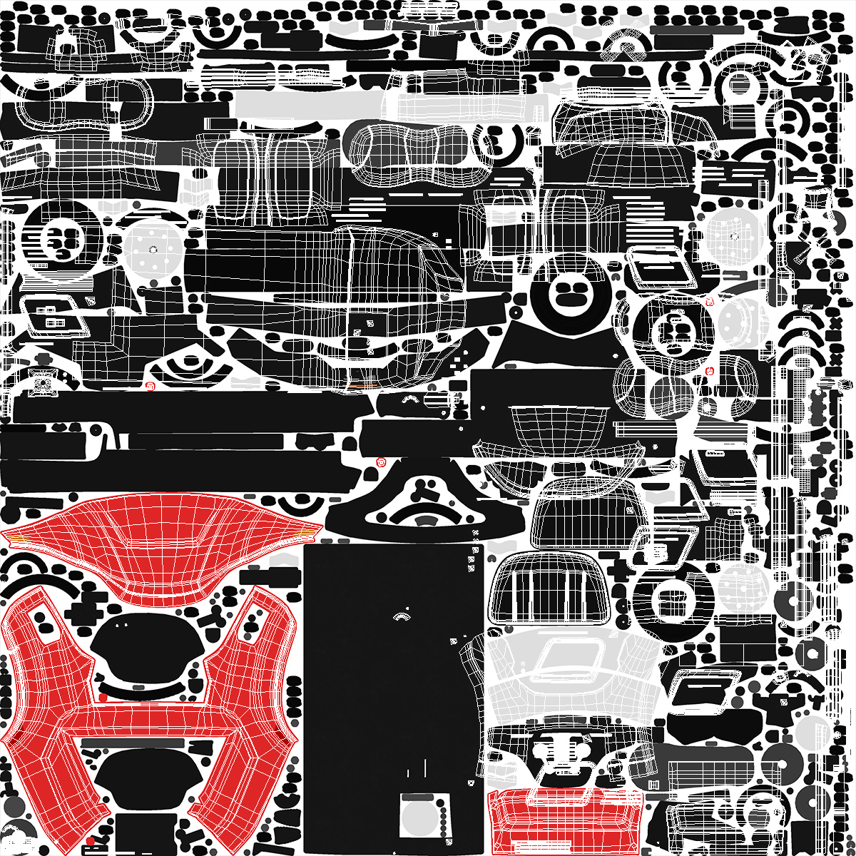 3D Four Seat Electric Car Yamaha Red model