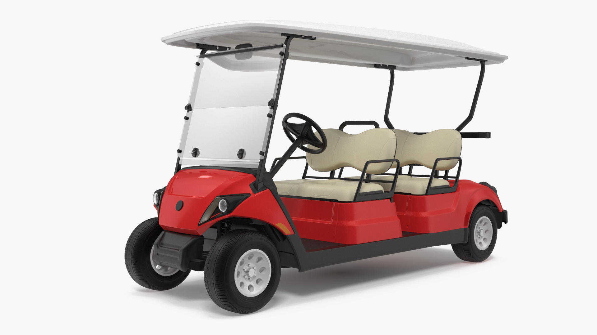 3D Four Seat Electric Car Yamaha Red model