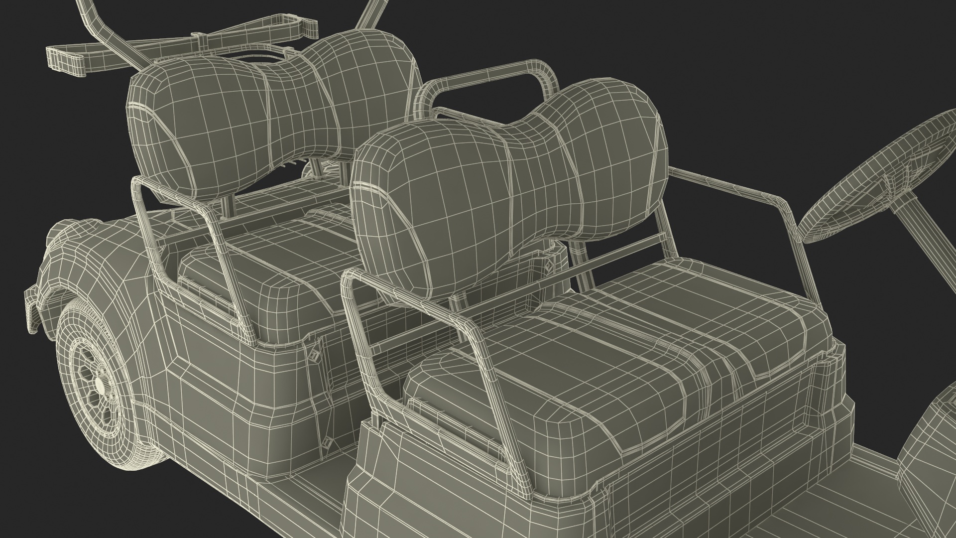 3D Four Seat Electric Car Yamaha Red model
