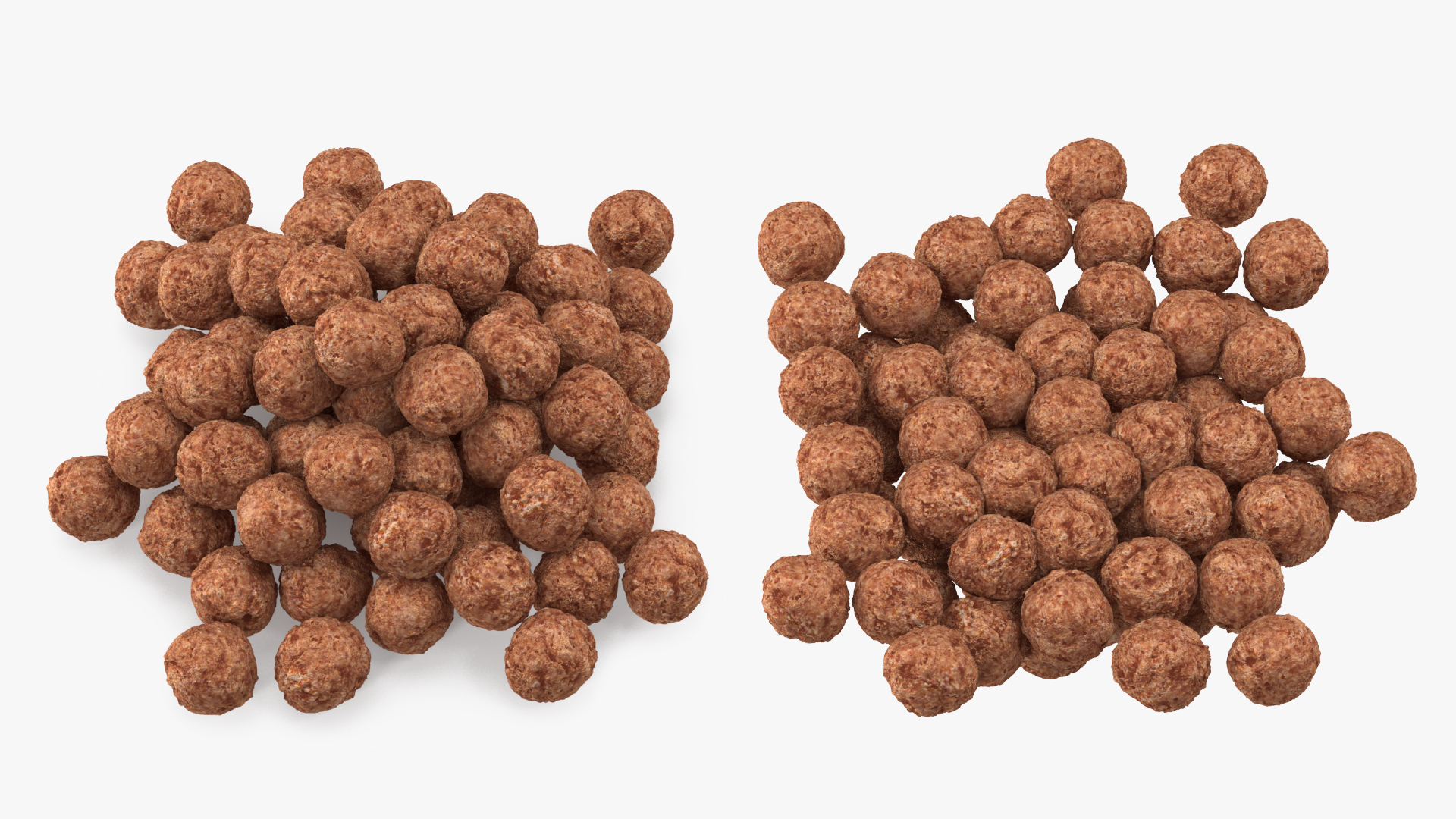 Cereal Chocolate Balls Pile 3D
