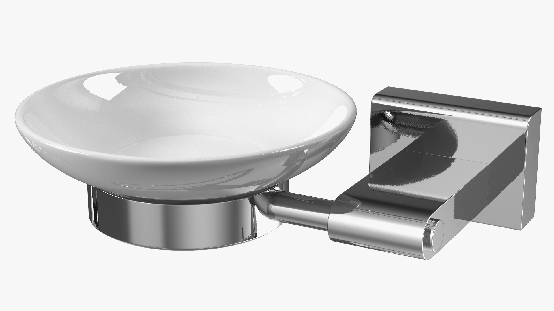 3D model Wall Accessories Set for Bathroom Chrome