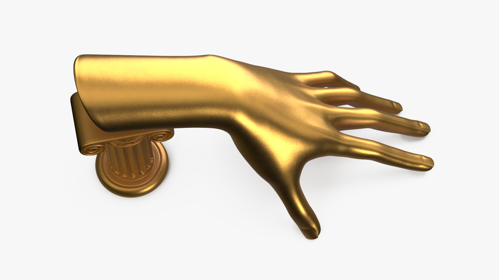 3D Ring Display Hand Shaped Golden