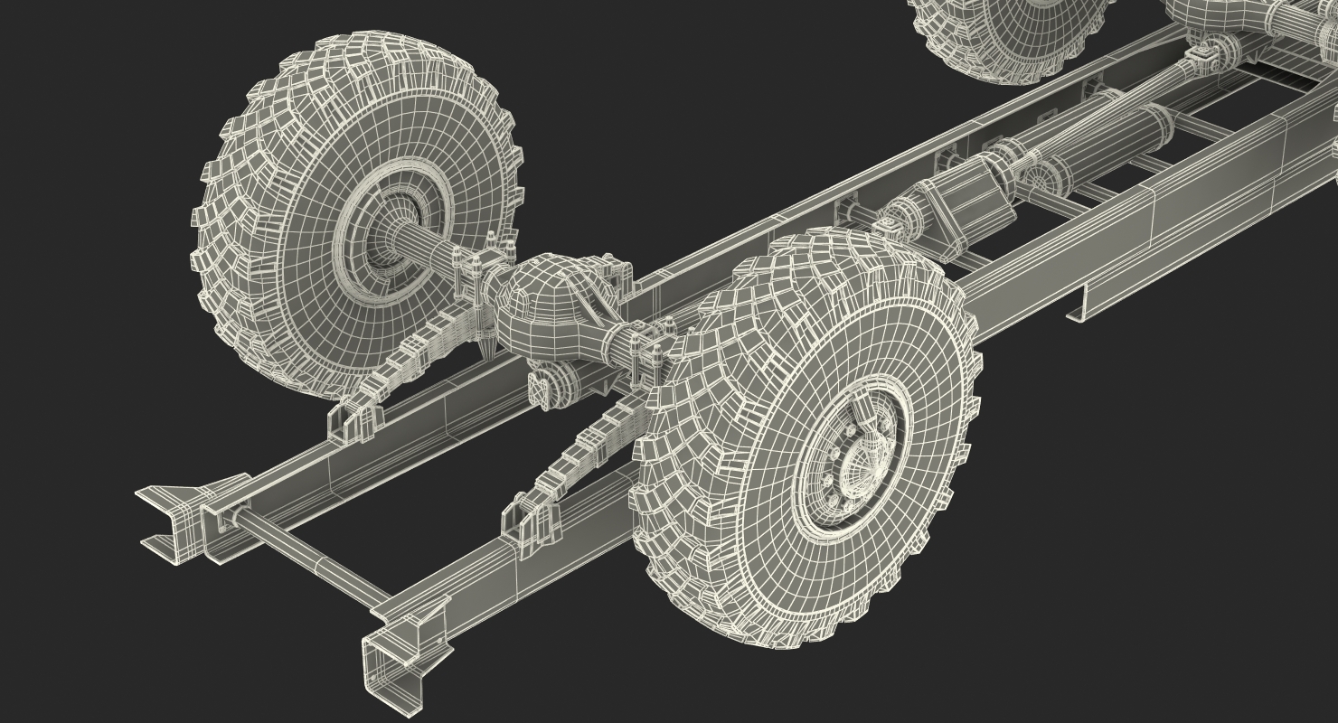 Military Truck Chassis 3D