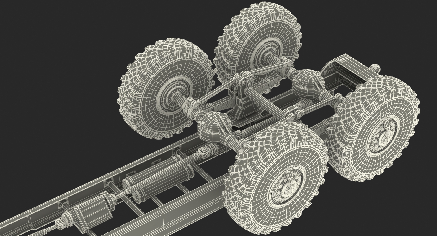 Military Truck Chassis 3D