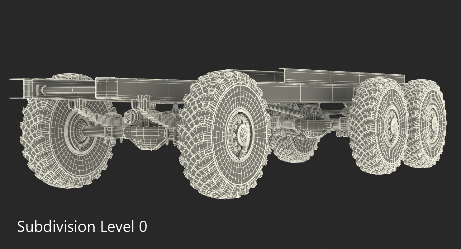 Military Truck Chassis 3D