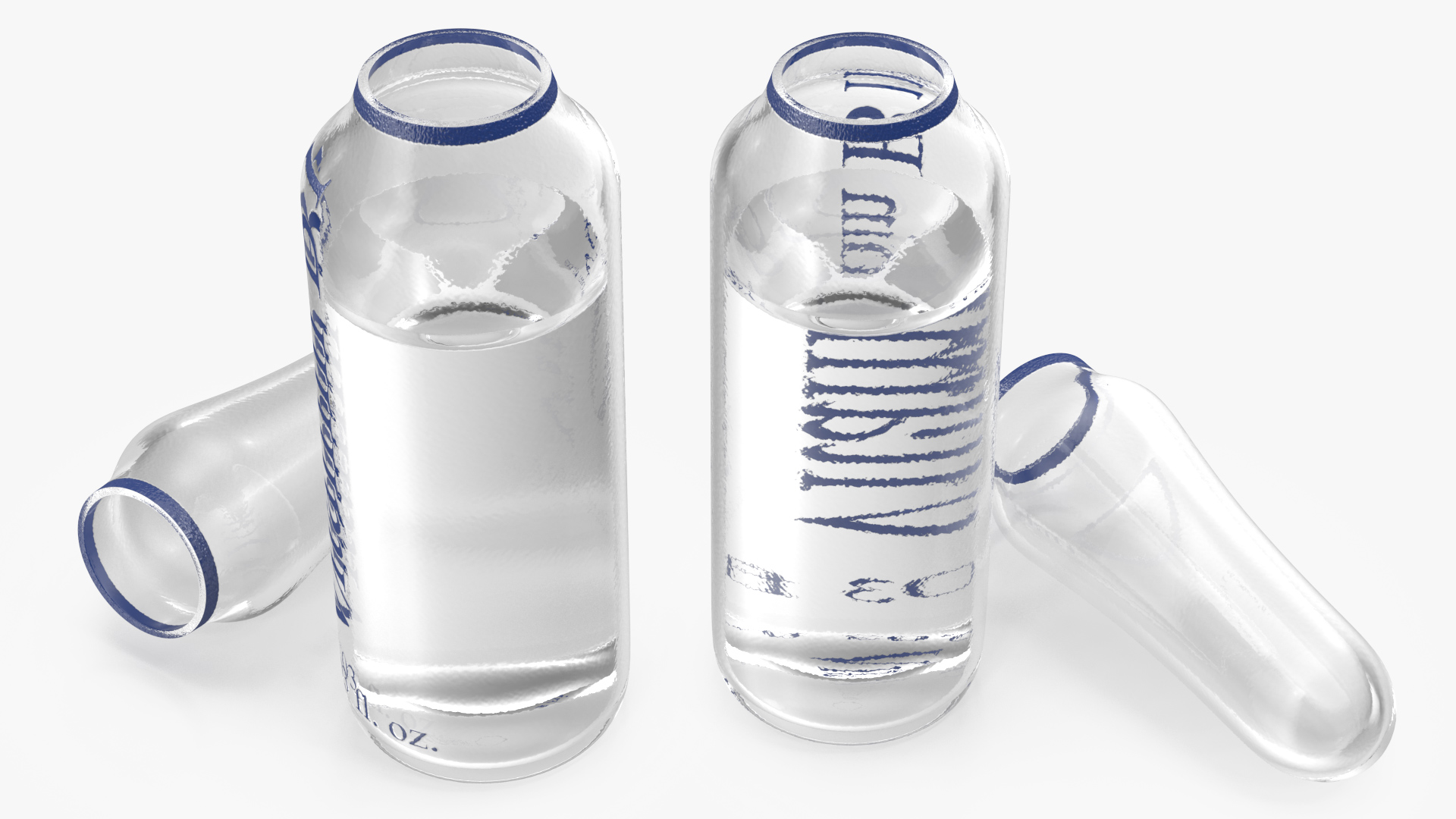 Vitamin B1 1ml Ampoule Opened 3D model