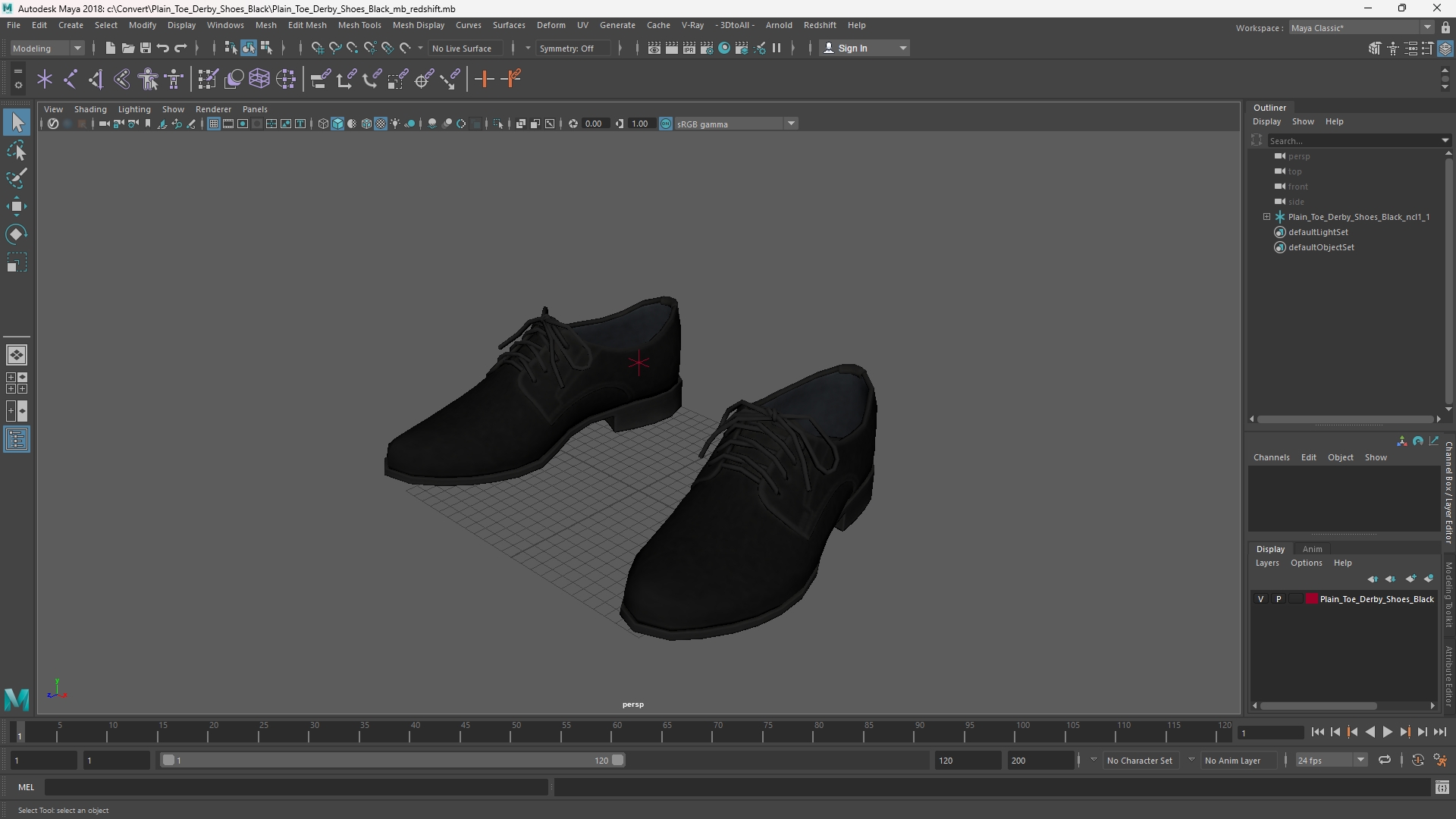 Plain Toe Derby Shoes Black - view 11