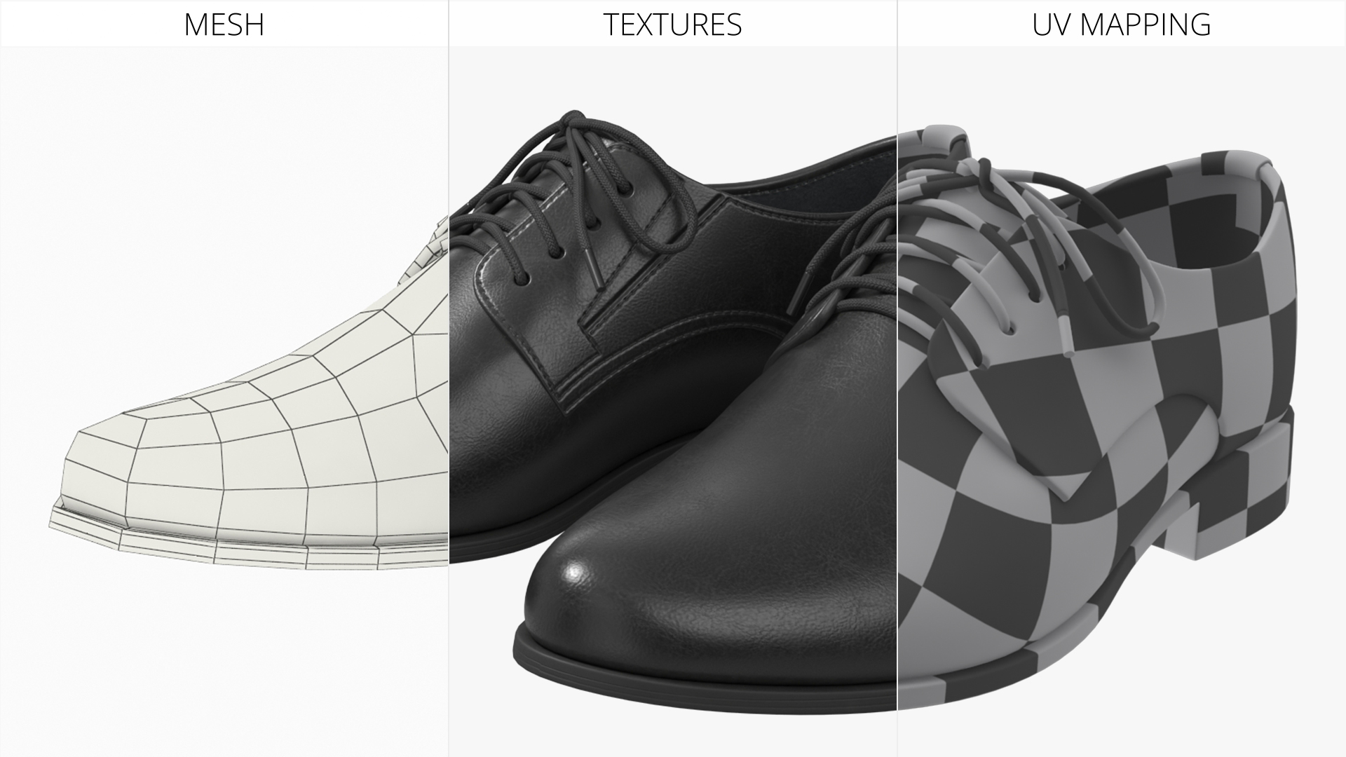 Plain Toe Derby Shoes Black - view 7