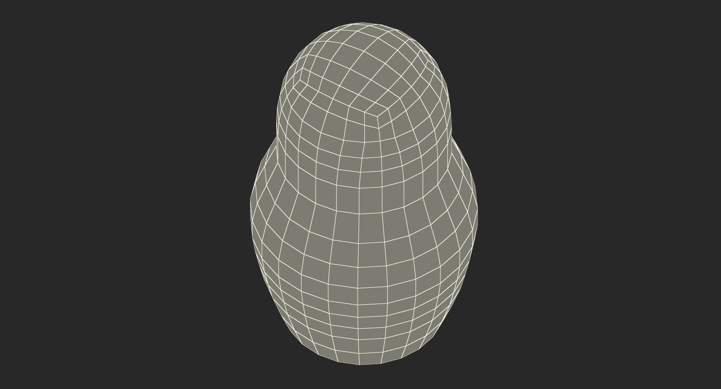 Wooden Matryoshka Doll 3D
