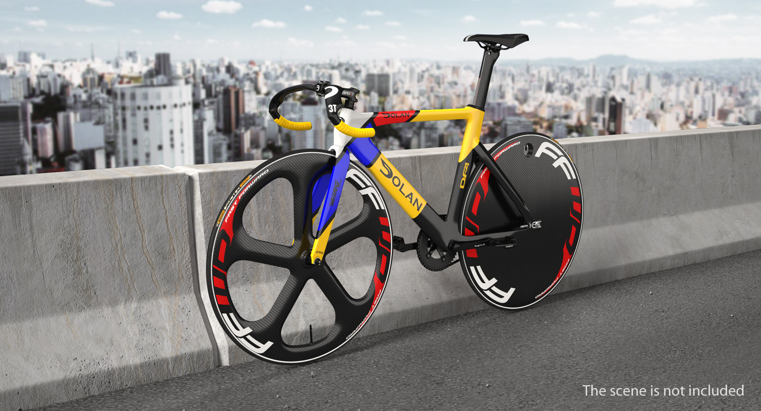 3D model Colored Track Bike Dolan DF4 Carbon