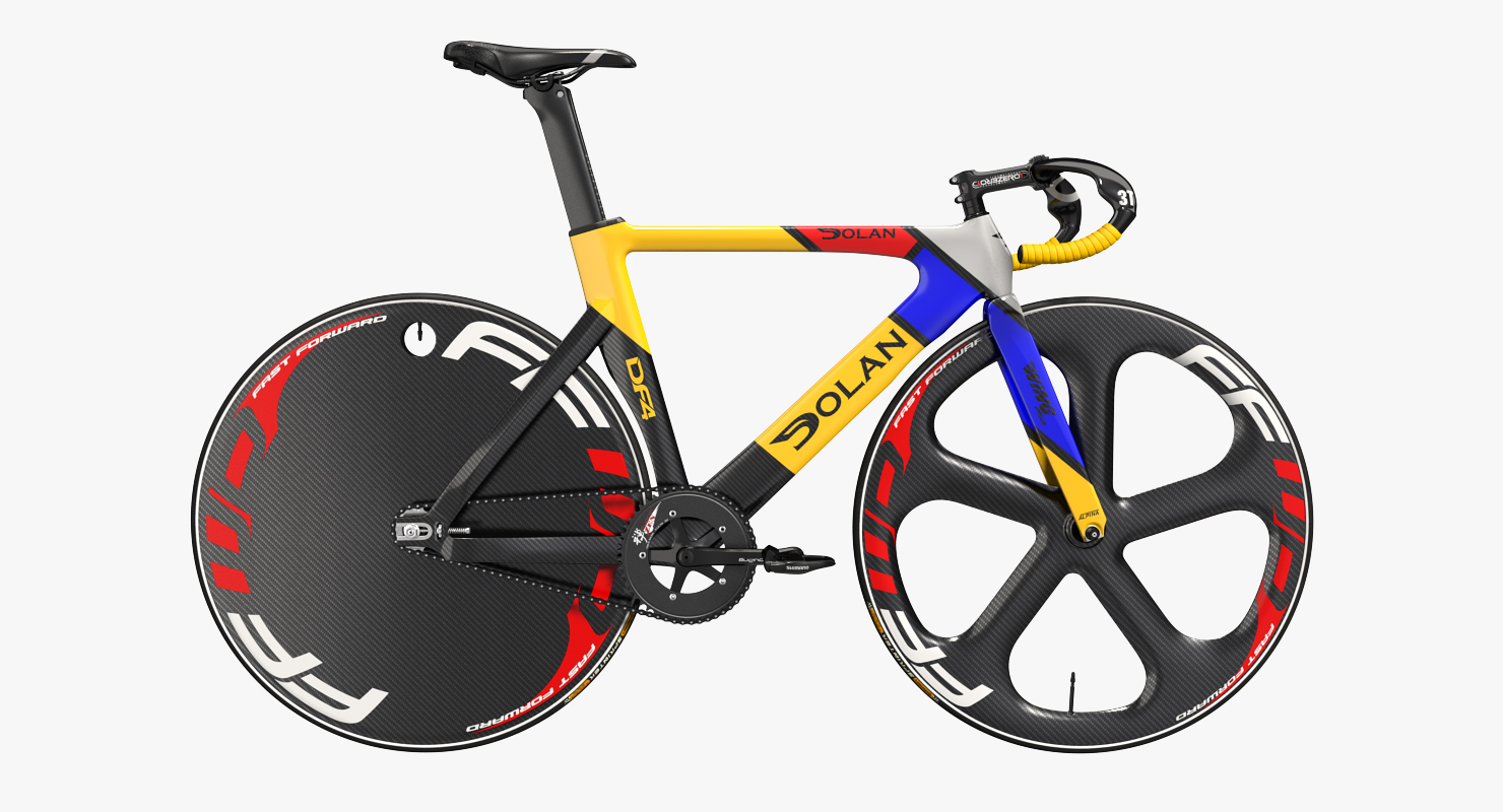 3D model Colored Track Bike Dolan DF4 Carbon