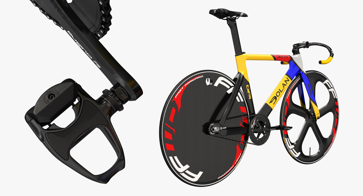 3D model Colored Track Bike Dolan DF4 Carbon