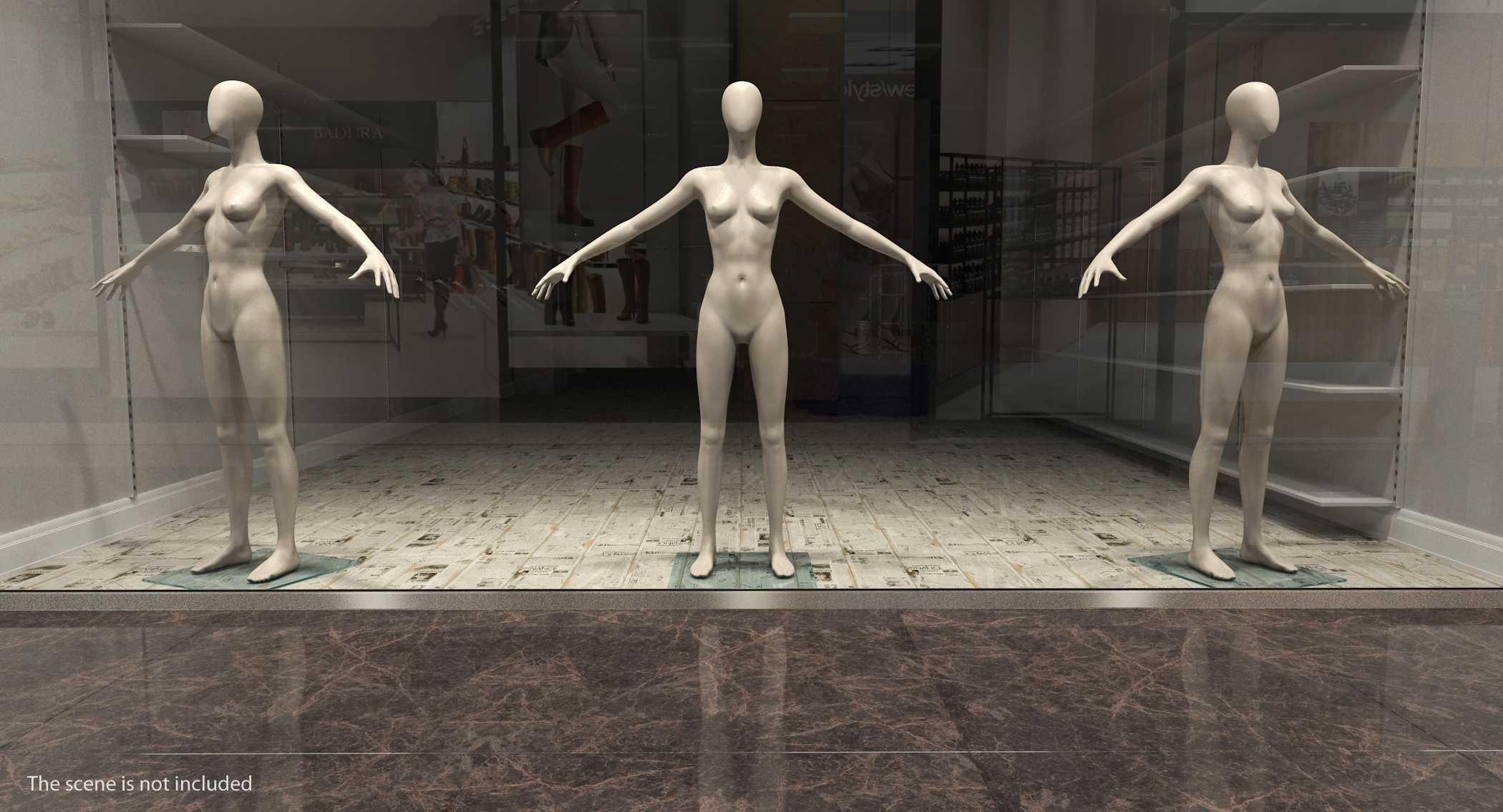 3D Female Mannequin Rigged model