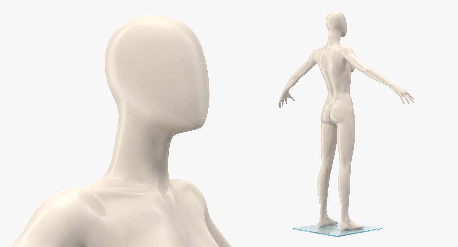 3D Female Mannequin Rigged model