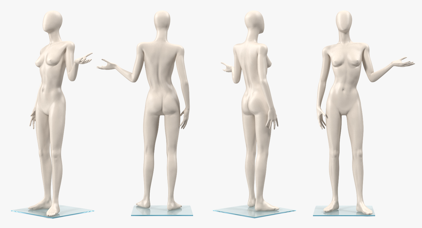 3D Female Mannequin Rigged model